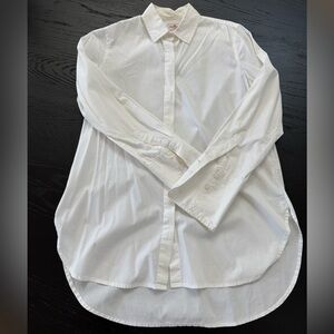 J. Crew Haberdashery Long White Button Up (XS)